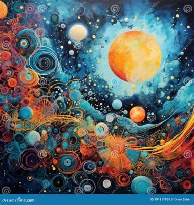  The Dance of the Cosmos!  Intricate Brushstrokes and Vivid Hues Depict Celestial Harmony